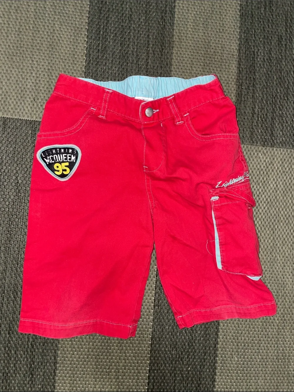 Disney Lightning McQueen Bright Red Cargo Shorts for Kids